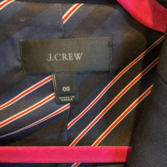 J Crew black one button closure back slit 2 pocket blazer size 00 - Picture 2 of 4
